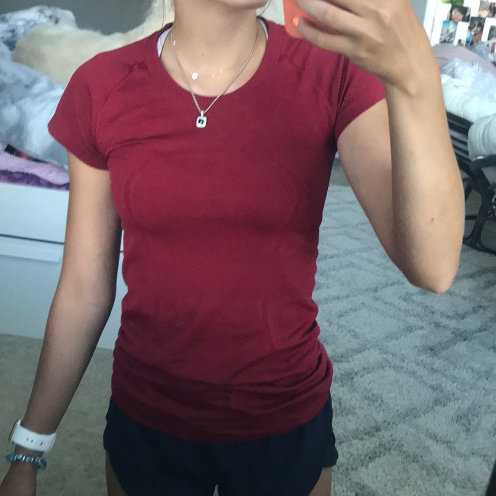 Red Swiftly Tech Short Sleeve Crew